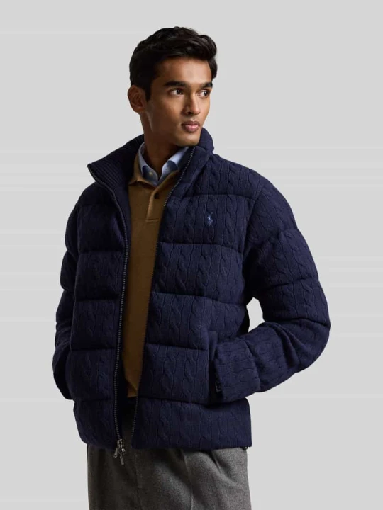 Zdjęcie produktu Kardigan rozpinany z wełny z zamkiem błyskawicznym dwustronnym Polo Ralph Lauren Granatowy