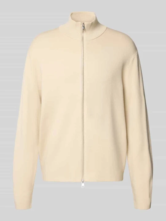 Zdjęcie produktu kardigan rozpinany o kroju regular fit z mieszanka wiskozy model 'TELLER' Selected Złamany biały