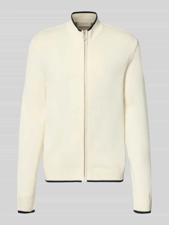 Zdjęcie produktu Kardigan rozpinany z zamkiem błyskawicznym model 'FREDERIKSBERG' Jack&Jones Złamany biały