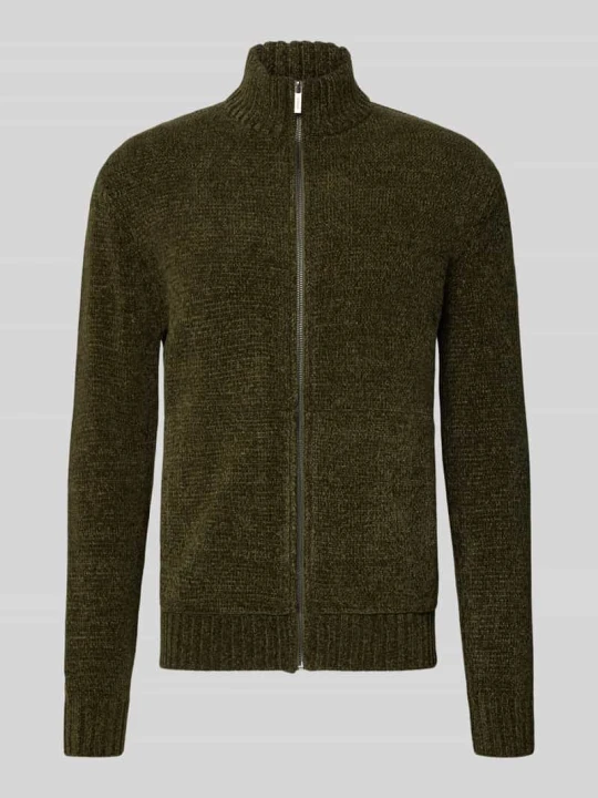 Zdjęcie produktu Kardigan rozpinany z zamkiem błyskawicznym model 'NOEL' Guess Ciemnozielony