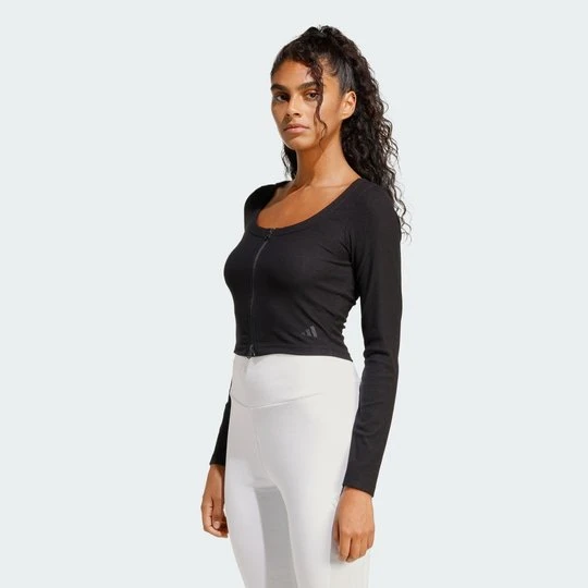 Zdjęcie produktu Kardigan Seasonal Essentials Rib Adidas czarny