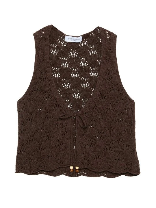 Zdjęcie produktu Kardigan Stradivarius ciemnobrązowy