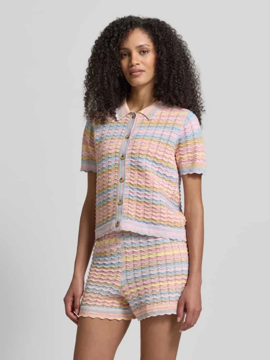 Zdjęcie produktu Kardigan w dzianinowej optyce, krój slim fit Jake*s Morelowy