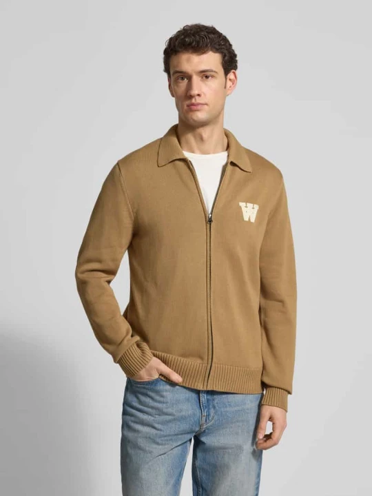 Zdjęcie produktu Kardigan w dzianinowym wyglądzie o kroju regular fit model 'Tay' Wood Wood Camel
