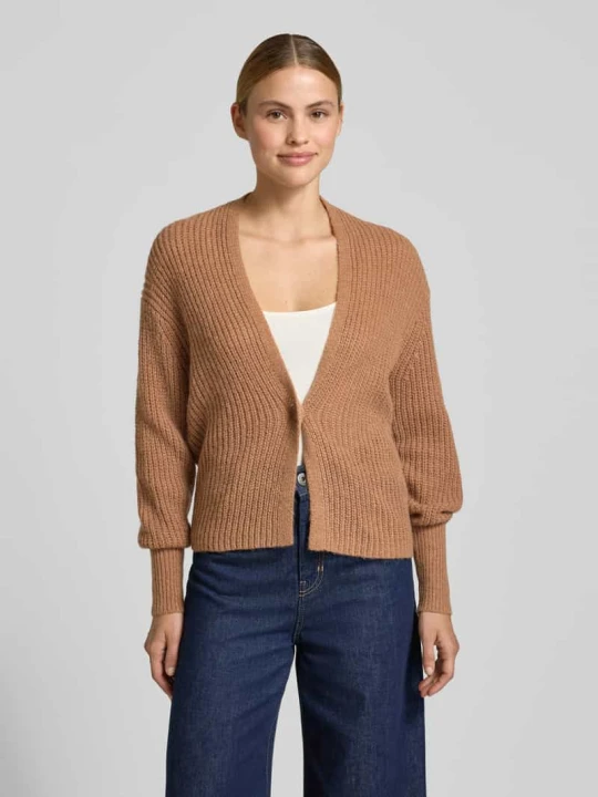 Zdjęcie produktu Kardigan w kroju regular fit z domieszką wełny z alpak Model 'Kanna' JOOP! Orzechowy