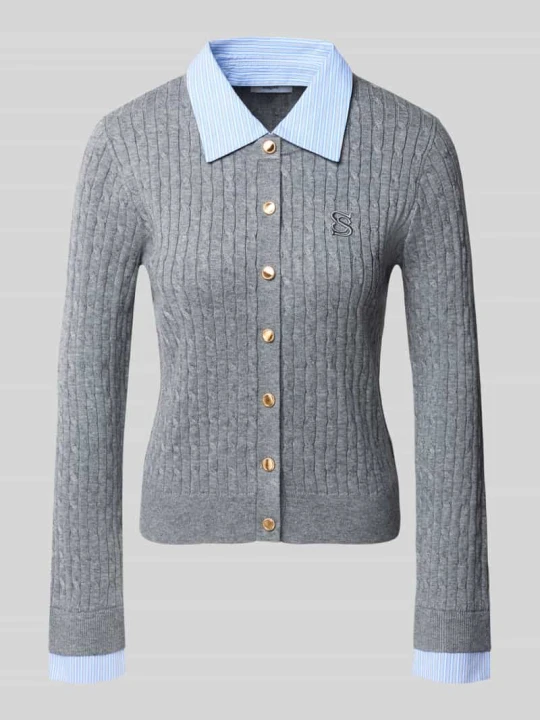 Zdjęcie produktu Kardigan w stylu 2 w 1 model 'GASTI' Suncoo Jasnoszary