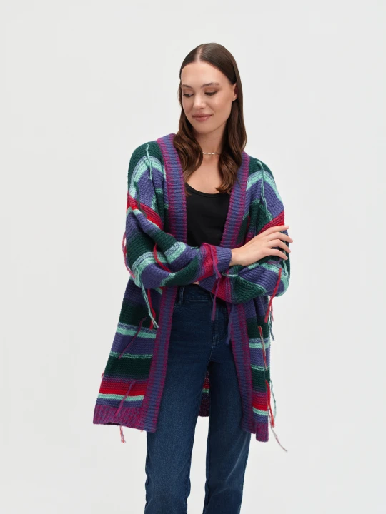 Zdjęcie produktu Kardigan w stylu boho TOP SECRET Zielony