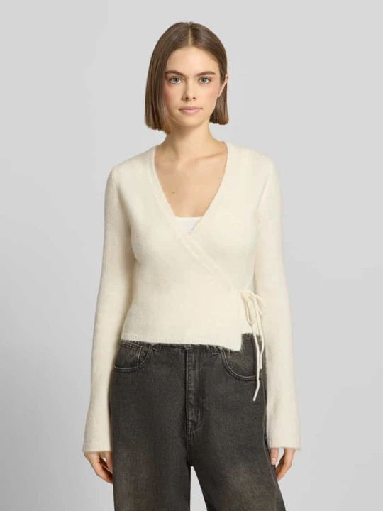 Zdjęcie produktu Kardigan typu kopertowego Gina Tricot Écru