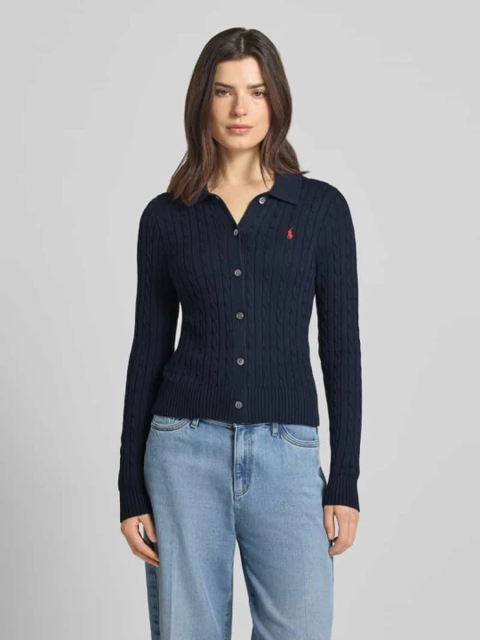 Zdjęcie produktu Kardigan z czystej bawełny, krój slim fit Polo Ralph Lauren Granatowy