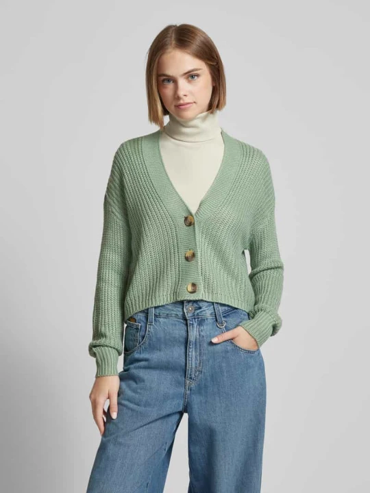 Zdjęcie produktu Kardigan z dekoltem w serek model ‘CAROL’ Only Miętowy