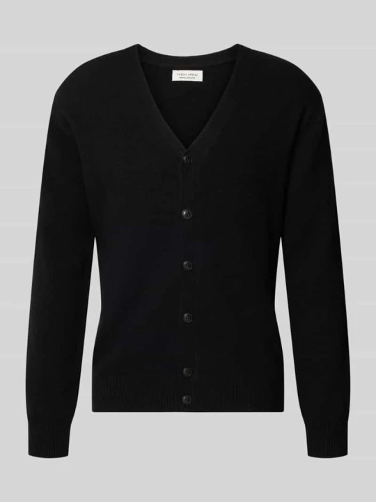 Zdjęcie produktu Kardigan z dekoltem w serek model 'KARL' Casual Friday Czarny