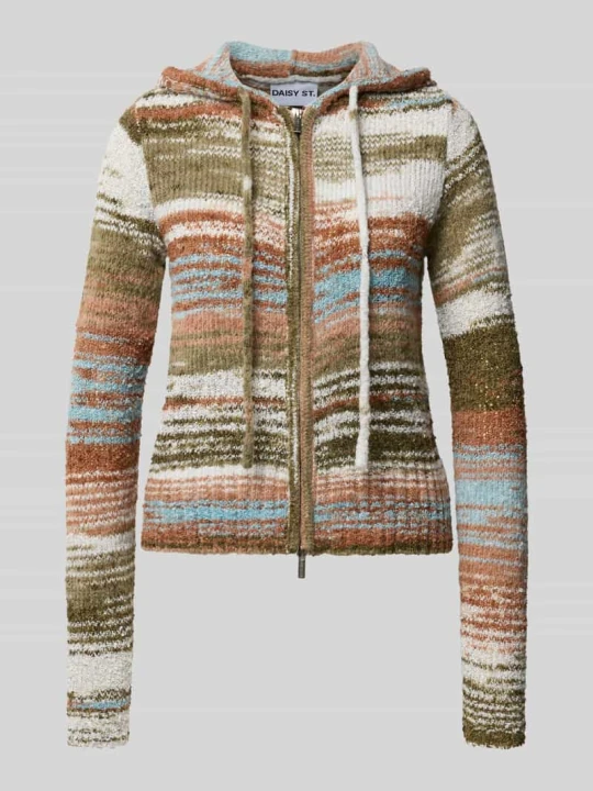 Zdjęcie produktu Kardigan z kapturem model 'CINNAMON' Daisy Street Jasnozielony