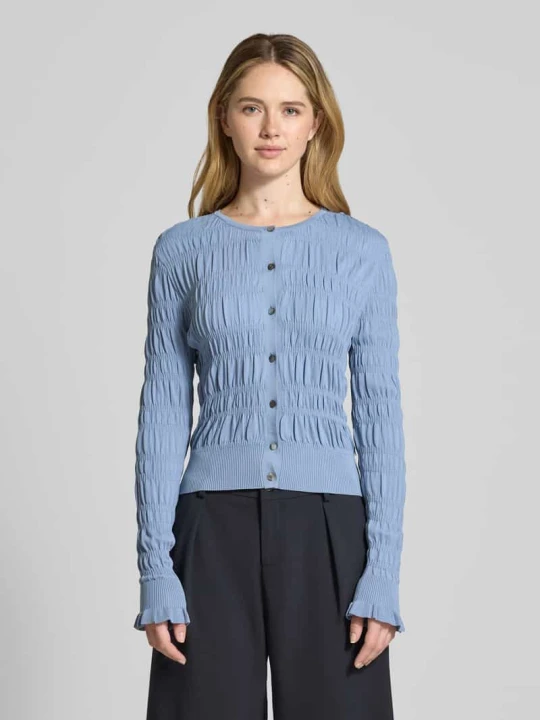 Zdjęcie produktu Kardigan z detalami z marszczenia i dekoltem pod szyję Scotch & Soda Błękitny