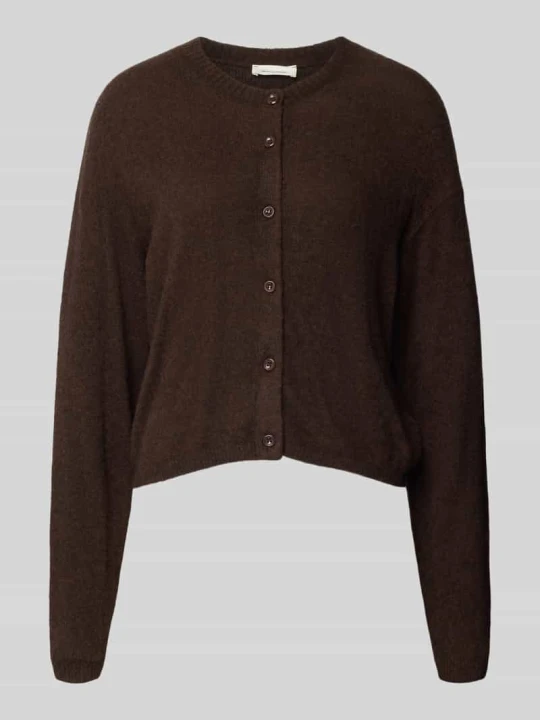 Zdjęcie produktu Kardigan z mieszanki bawełny, krój regular fit, model 'OUITY' American Vintage Czekoladowy