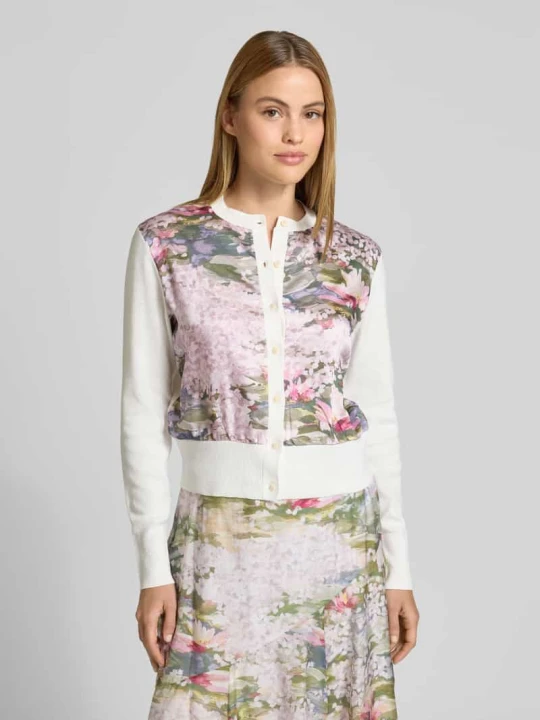 Zdjęcie produktu Kardigan z prążkowanym dekoltem pod szyję model 'SISILLA' Ted Baker Piaskowy