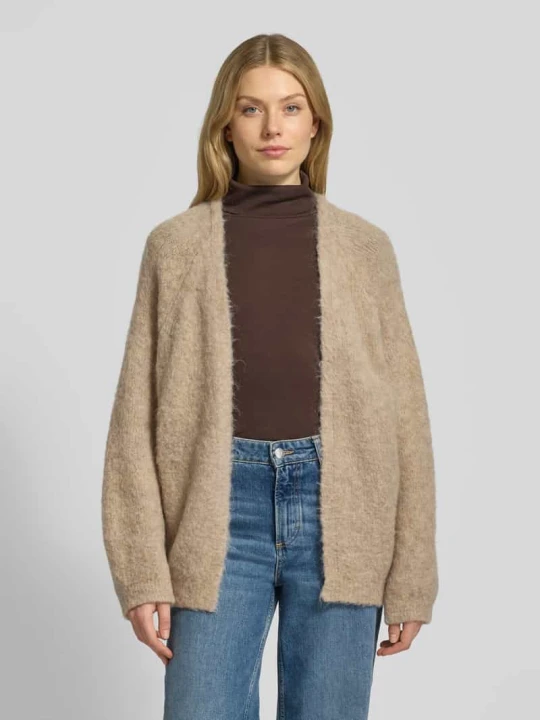 Zdjęcie produktu Kardigan o kroju loose fit z dodatkiem wełny milano italy Piaskowy