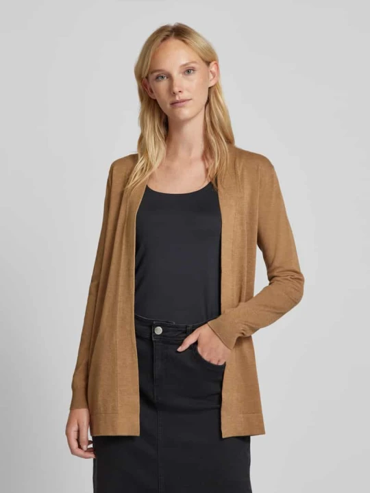 Zdjęcie produktu Kardigan z prążkowanymi wykończeniami model ‘DOLLIE’ Soyaconcept Camel