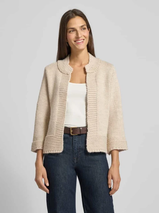 Zdjęcie produktu Kardigan o kroju loose fit z dodatkiem wełny MORE & MORE Gliniany