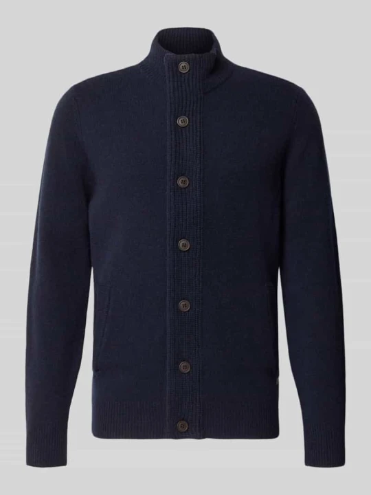 Zdjęcie produktu Kardigan ze stójką Essential PATCH Barbour Granatowy