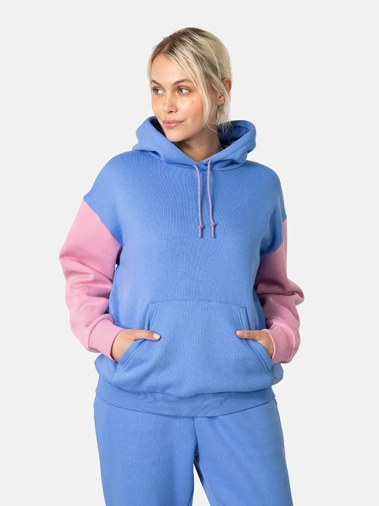Zdjęcie produktu KARI TRAA Bluza "Anelie" w kolorze niebiesko-jasnoróżowym rozmiar: M
