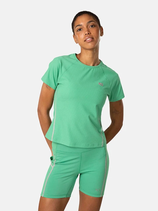 Zdjęcie produktu KARI TRAA Koszulka sportowa "Linnea" w kolorze zielonym rozmiar: XS
