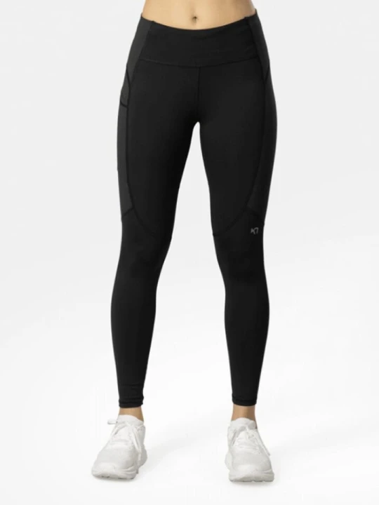 Zdjęcie produktu KARI TRAA Legginsy sportowe "Linnea" w kolorze czarnym rozmiar: S