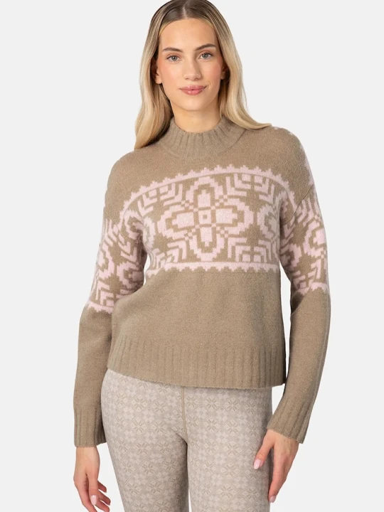 Zdjęcie produktu Kari Traa sweter z dodatkiem wełny DISA beżowy