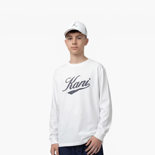 Zdjęcie produktu Cursive Varsity Longsleeve Junior Karl Kani biały