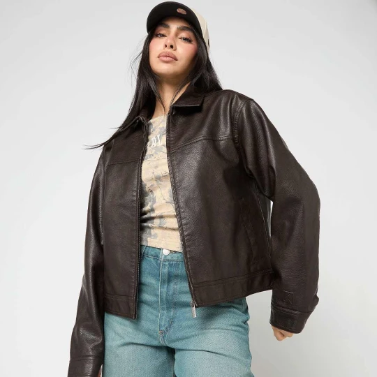 Zdjęcie produktu OG Retro Pu Leather Boxy Jacket Karl Kani brązowy