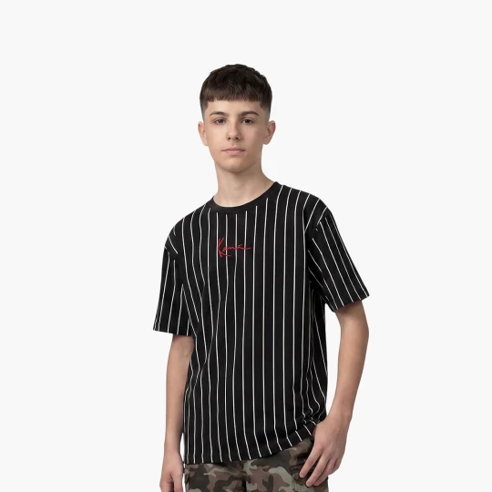 Zdjęcie produktu Small Signature Essential Pinstripe Tee Junior Karl Kani czarny