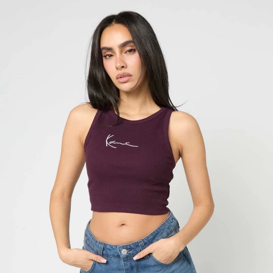 Zdjęcie produktu Small Signature Essential Racer Rib Top Karl Kani fioletowy
