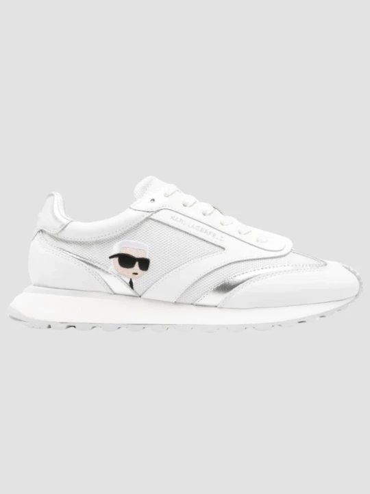 Zdjęcie produktu KARL LAGERFELD Białe damskie sneakersy skórzane Kapri Karl NFT Lo Lace, Rozmiar 37