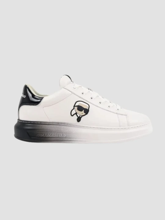 Zdjęcie produktu KARL LAGERFELD Białe męskie sneakersy skórzane Ombre KAPRI, Rozmiar 45