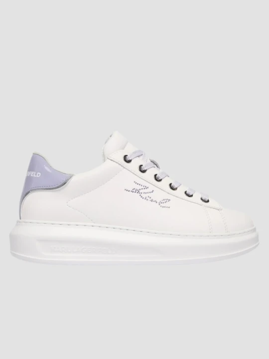 Zdjęcie produktu KARL LAGERFELD Białe sneakersy damskie KAPRI Rhinestone Karl Trim, Rozmiar 41