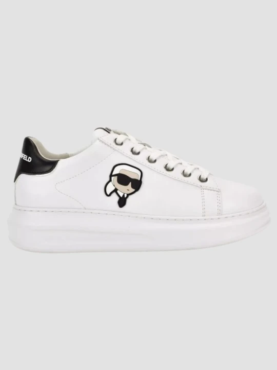 Zdjęcie produktu KARL LAGERFELD Białe damskie sneakersy skórzane Kapri Nft Lo Lace, Rozmiar 41