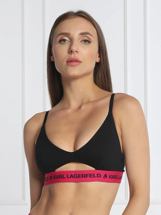 Zdjęcie produktu Karl Lagerfeld Biustonosz Peephole Logo czarny