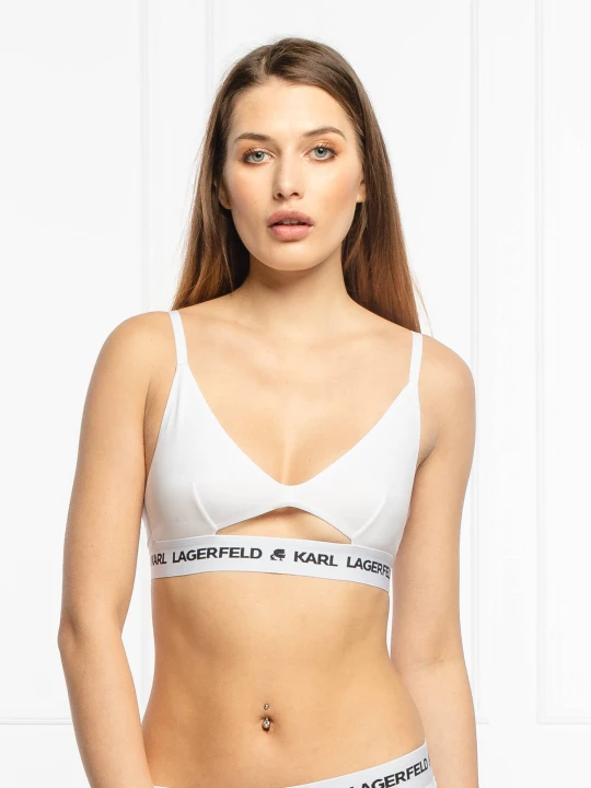 Zdjęcie produktu Karl Lagerfeld Biustonosz Peephole Logo biały