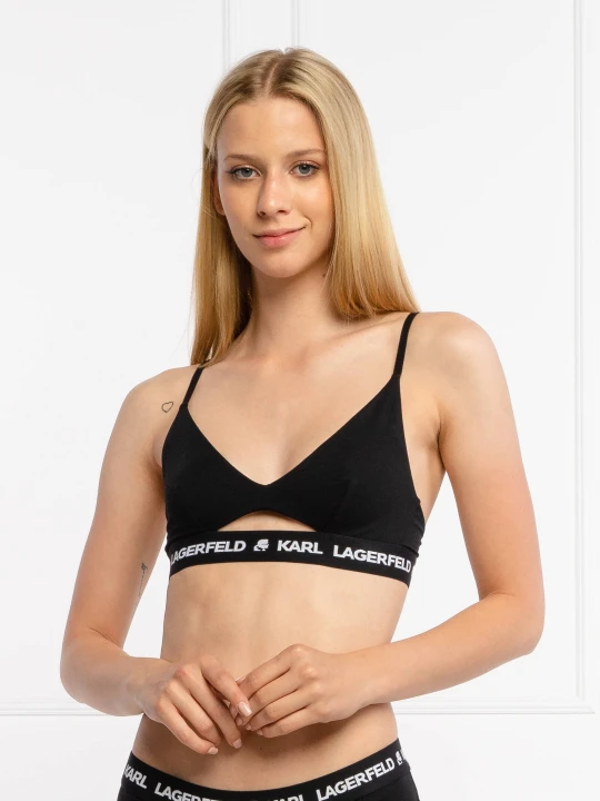 Zdjęcie produktu Karl Lagerfeld Biustonosz Peephole Logo czarny