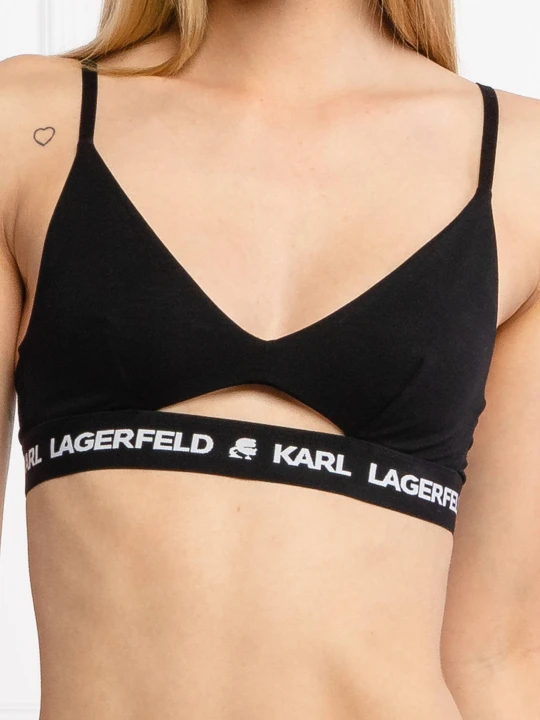 Zdjęcie produktu Karl Lagerfeld Biustonosz Peephole Logo czarny