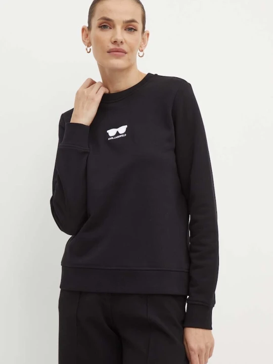 Zdjęcie produktu Karl Lagerfeld bluza bawełniana czarny