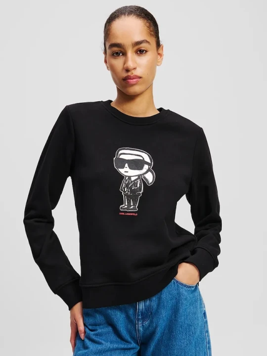 Zdjęcie produktu Karl Lagerfeld bluza bawełniana IKON czarny