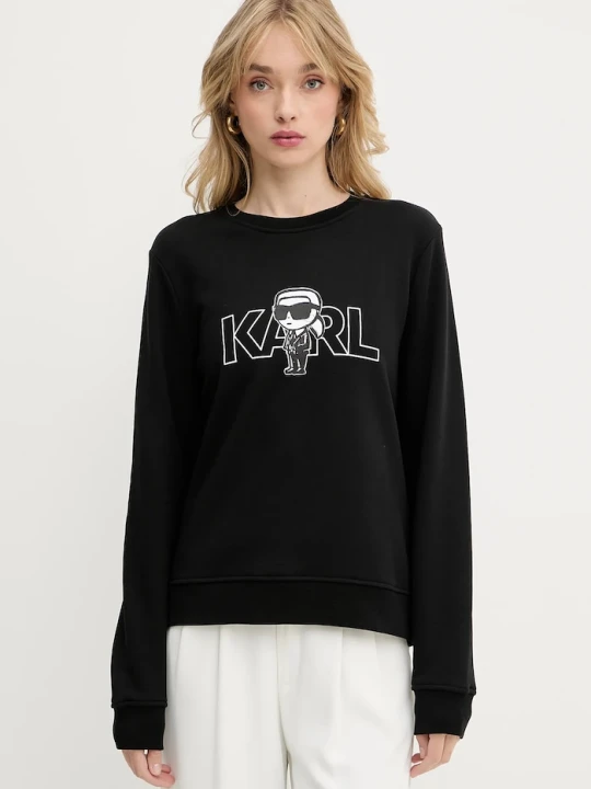 Zdjęcie produktu Karl Lagerfeld bluza bawełniana IKON czarny