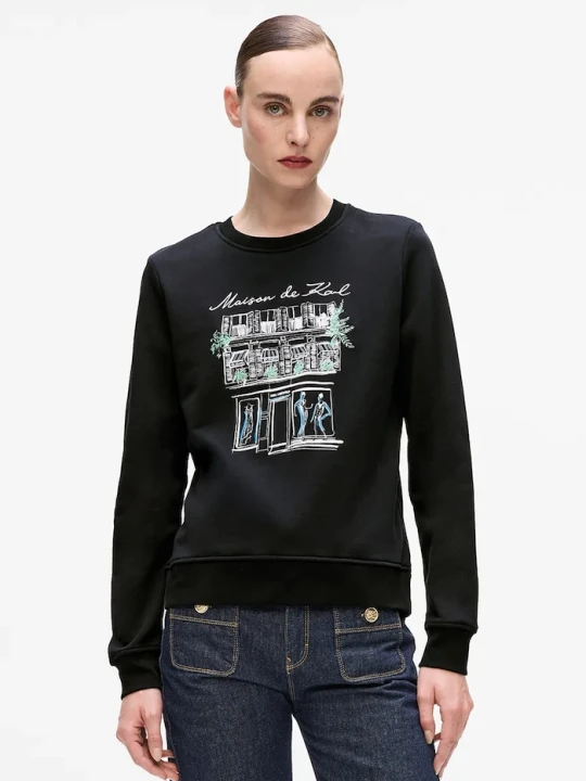 Zdjęcie produktu Karl Lagerfeld bluza bawełniana czarny
