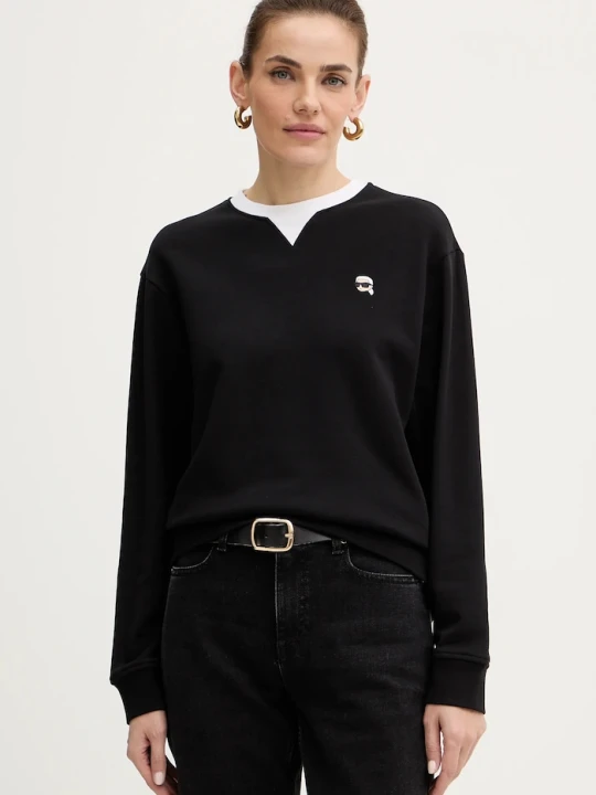 Zdjęcie produktu Karl Lagerfeld bluza bawełniana IKON czarny