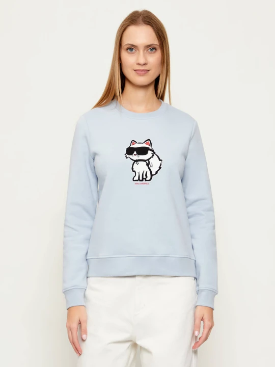 Zdjęcie produktu Karl Lagerfeld Bluza ikon sketch | Straight fit błękitny
