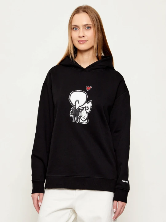 Zdjęcie produktu Karl Lagerfeld Bluza Ikon Valentine | Loose fit czarny