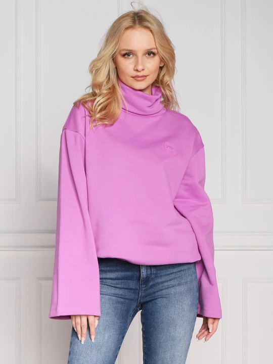 Zdjęcie produktu Karl Lagerfeld Bluza ikonik2.0 high neck | Oversize fit fioletowy