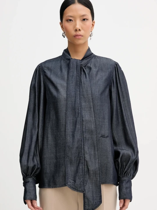 Zdjęcie produktu Karl Lagerfeld bluzka jeansowa FLUID DENIM granatowy
