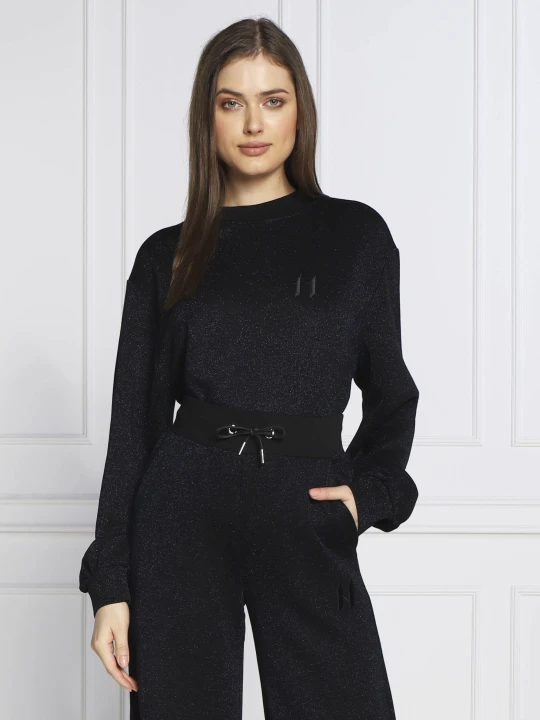 Zdjęcie produktu Karl Lagerfeld Bluza Puffy Sleeve Glitter | Regular Fit granatowy