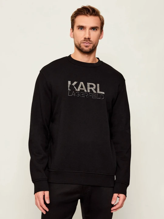 Zdjęcie produktu Karl Lagerfeld Bluza | Regular Fit | z dodatkiem wełny czarny